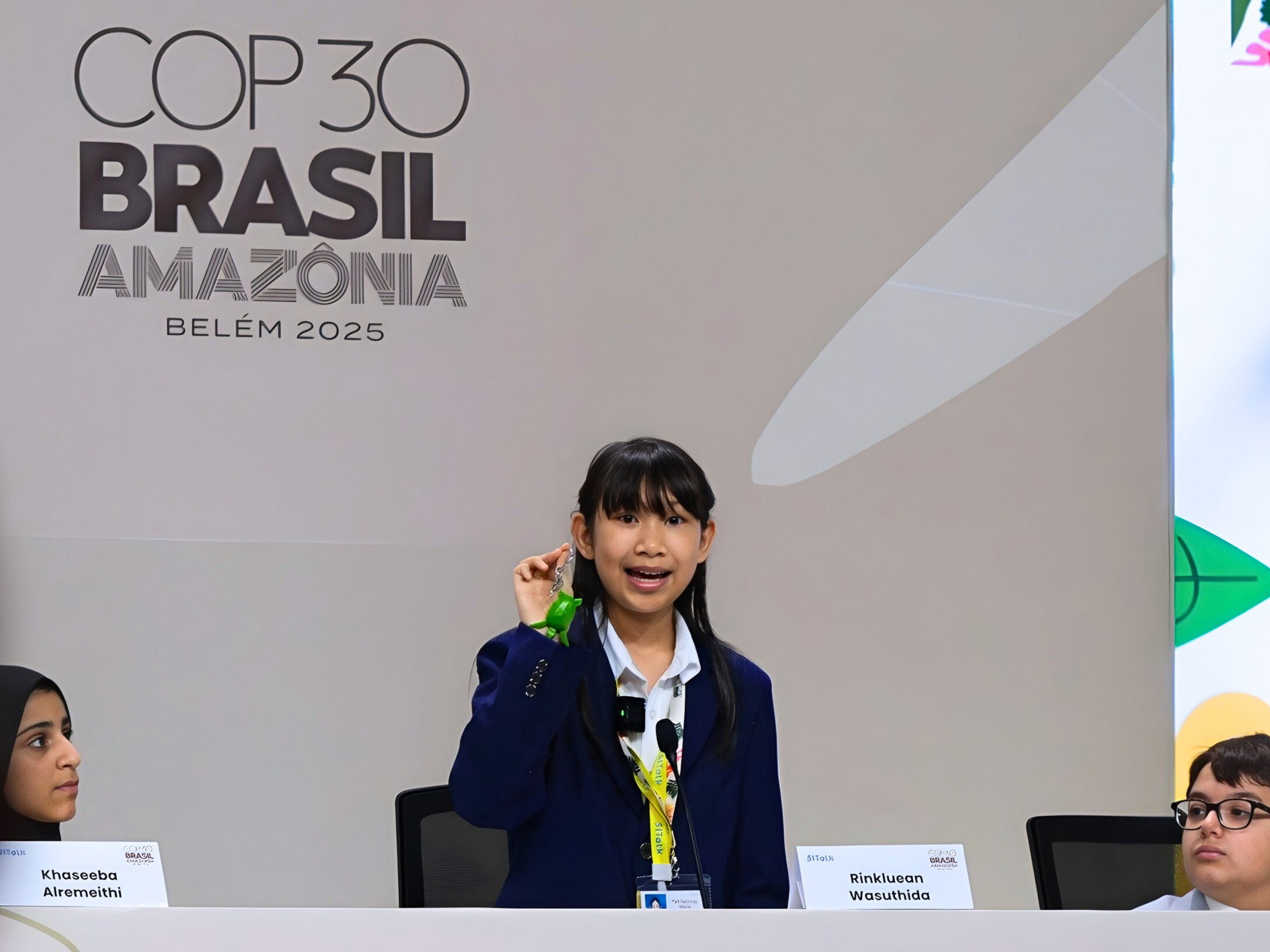 Ava is on stage COP30 